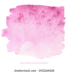 Pink Watercolor Splash Abstract Watercolour Background