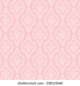 Pink & White Damask