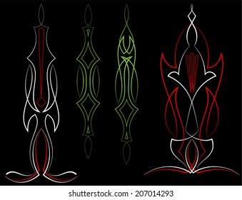 Pinstript Design Vintage Western Hand Drawn Stock Vector (Royalty Free ...