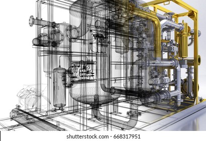 Pipe, Heating, Compressors, Bim, Convectors