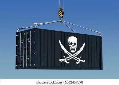 Piracy smuggling concept. 3D rendering