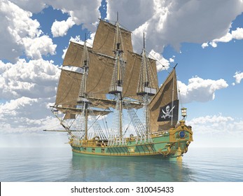 Pirate Ship Of The 18th Century
Computer Generated 3D Illustration