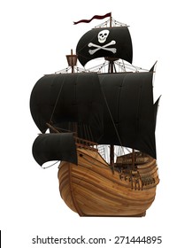 Pirate Ship. 3D Model.