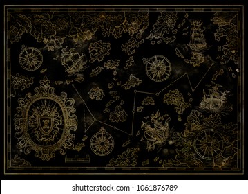 Ancient Sea Charts Stock Illustrations Images Vectors