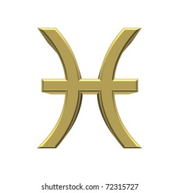 Pisces 3d Golden Sign Zodiac Stock Illustration 72315727 | Shutterstock