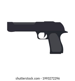 ピストル銃の武器のイラスト黒の犯罪拳銃 戦争ピストルのトリガーアイコン弾 孤立した危険軍の銃弾弾弾弾のシルエットシンボル 警察の腕の手の力の絵 の イラスト素材 Shutterstock