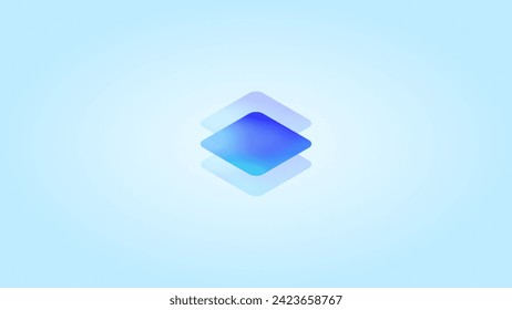 Pitch deck presentation background for copy space or text. 4K Ultra HD abstract blue light geometric luxury wallpaper. Stylish and elegeant banner backdrop. 3D paper cut style. 11th variant. - Powered by Shutterstock