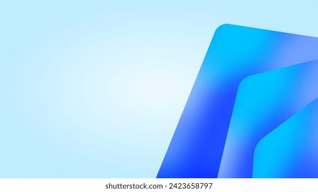 Pitch deck presentation background for copy space or text. 4K Ultra HD abstract blue light geometric luxury wallpaper. Stylish and elegeant banner backdrop. 3D paper cut style. 3rd variant. - Powered by Shutterstock