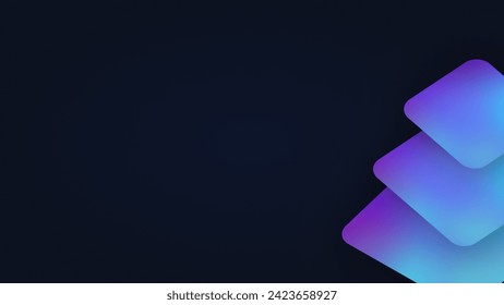 Pitch deck presentation background for copy space or text. 4K Ultra HD abstract blue geometric wallpaper. Stylish, elegeant, and luxury backdrop. 3D paper cut style. Blue gradients. 15th variant. - Powered by Shutterstock