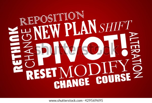 Pivot Change Course New Business Model Words\
3d Illustration