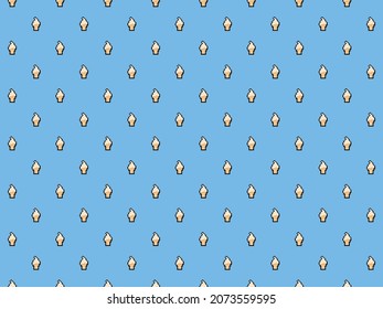 Pixel 8 Bit Soft Serve Ice Cream Background - Seamless High Res Pattern