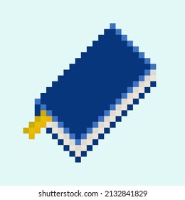 Pixel Art Blue Simple Book