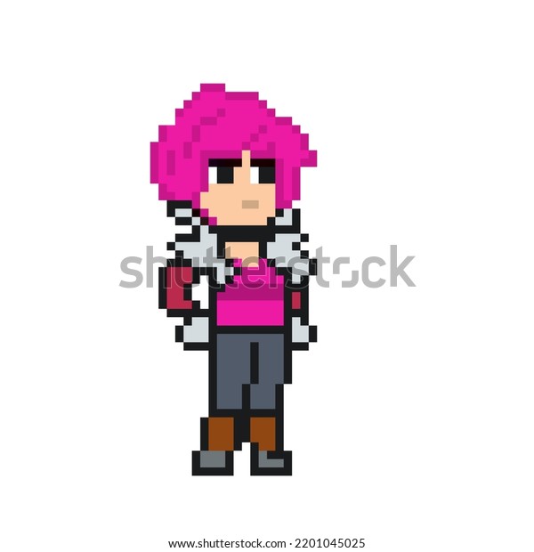 Pixel Art Character Game 8 Bit Stock Illustration 2201045025 | Shutterstock