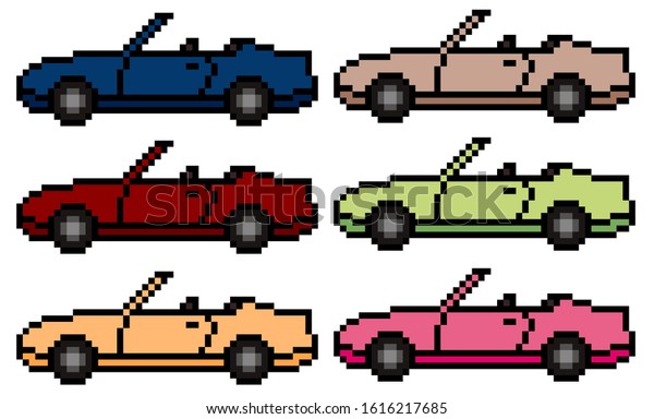 Pixel art Colorful Simple\
Car Design