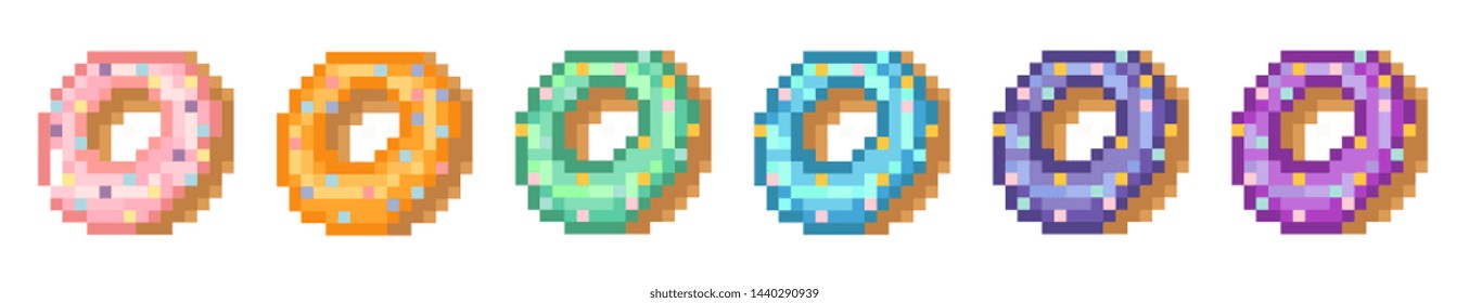 pixel donut images stock photos vectors shutterstock shutterstock