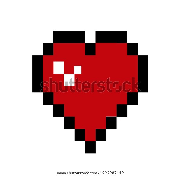 Pixel Art Heart Love Color Icon Stock Illustration 1992987119 ...