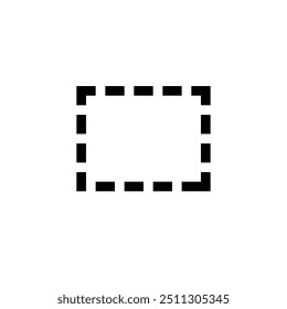pixel art illustration of rectangle selection logo