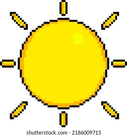 Pixel Art Sun Stock Illustration 2186009715 | Shutterstock