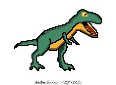 Pixel Art T-Rex Dinosaur 8 Bit