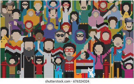 Pixel figures
