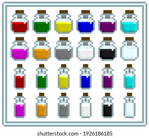 Pixel Flask Magic Potion Red Green Stock Illustration 1926186185 ...