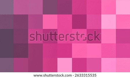 Pixel gradient background. Abstract vector art with pink and dark pink mosaic squares