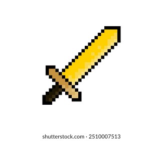 Pixel Icon of gold sword - Powered by Shutterstock