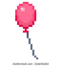 Pixel Illustration Floating Balloon Stock Illustration 2166356263 ...