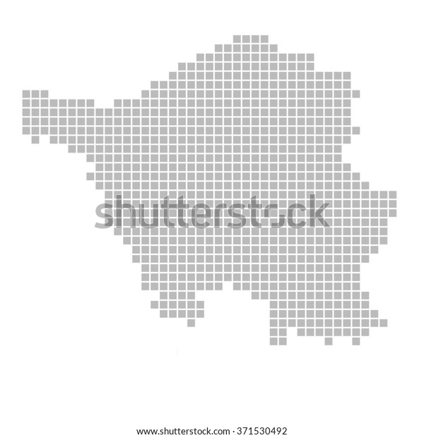 Pixel Map German Districts Showing Outline Stock Illustration 371530492 ...