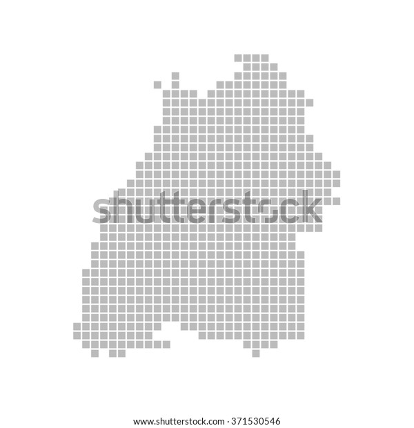 Pixel Map German Districts Showing Outline Stock Illustration 371530546 ...