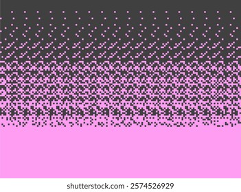 Pixel pattern - Gradient pixel art style - Retro geometric illustration - Gradient from grey to pink