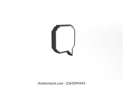 pixel speech bubble 3d model render image - Powered by Shutterstock - Get 15% off with code: PIKWIZARD15