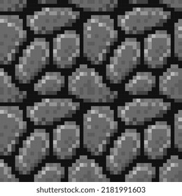 Pixel Stone Tile Of Bricks, Pixel Game Art Pattren