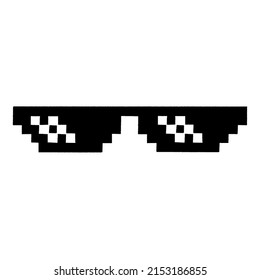 Pixel Sunglasses Meme Glasses Cool Hip Stock Illustration 2153186855 ...