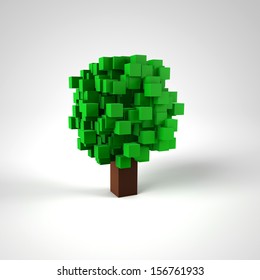 Pixel Tree Nature Sign