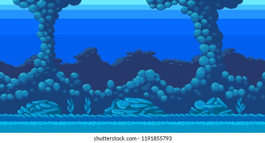 Pixel Underwater Background
