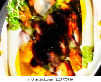 Pixelated background, abstract mosaic pattern