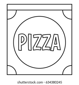 Pizza Box Icon. Outline Illustration Of Pizza Box  Icon For Web