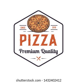 Pizza Classic Retro Emblem Logo Design Stock Illustration 1432402412 ...