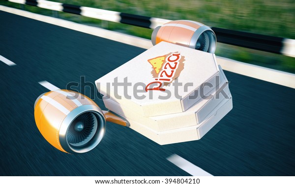 Pizza delivery car\
fast as moped\
courier