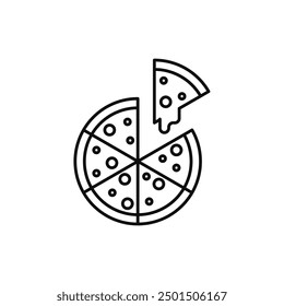 pizza icon vector in white background