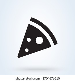 Pizza Slice With Melted Cheese And Pepperoni Icon. Symbol Illustration