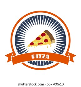 Pizza Slice Restaurant Retro Theme Stock Illustration 557700610 ...