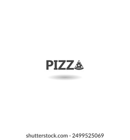 Pizza word icon with shadow - Powered by Shutterstock