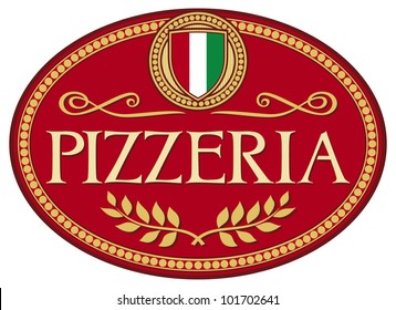 pizzeria label design - Powered by Shutterstock