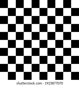 Plain Black And White Square Checkered Pattern