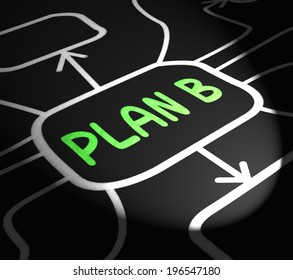 Plan B Arrows Showing Contingency Or Fallback