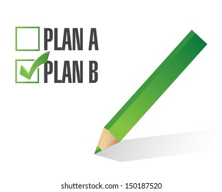 plan b selected illustration design over a white background