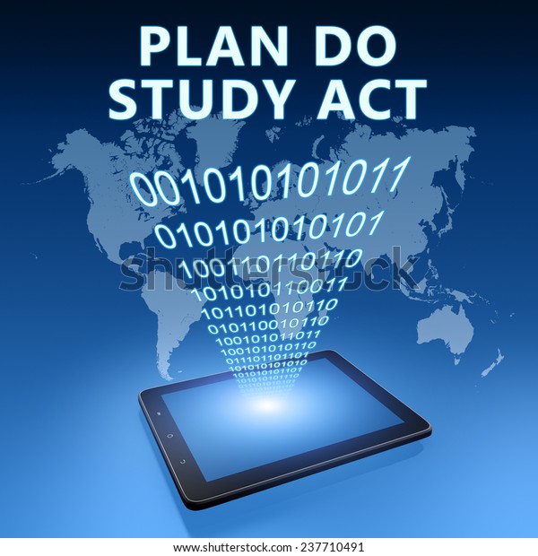 Plan Do Study Act Illustration Tablet Stock Illustration 237710491