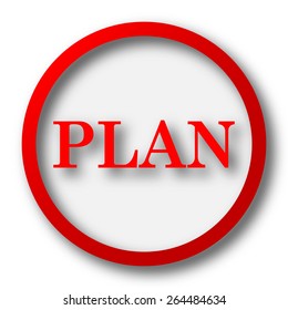 Plan icon. Internet button on white  background. 